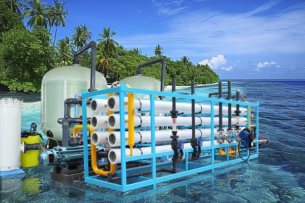 island seawater desalination system