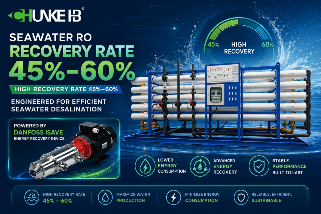 seawater RO recovery rate