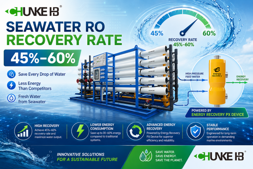 seawater RO recovery rate