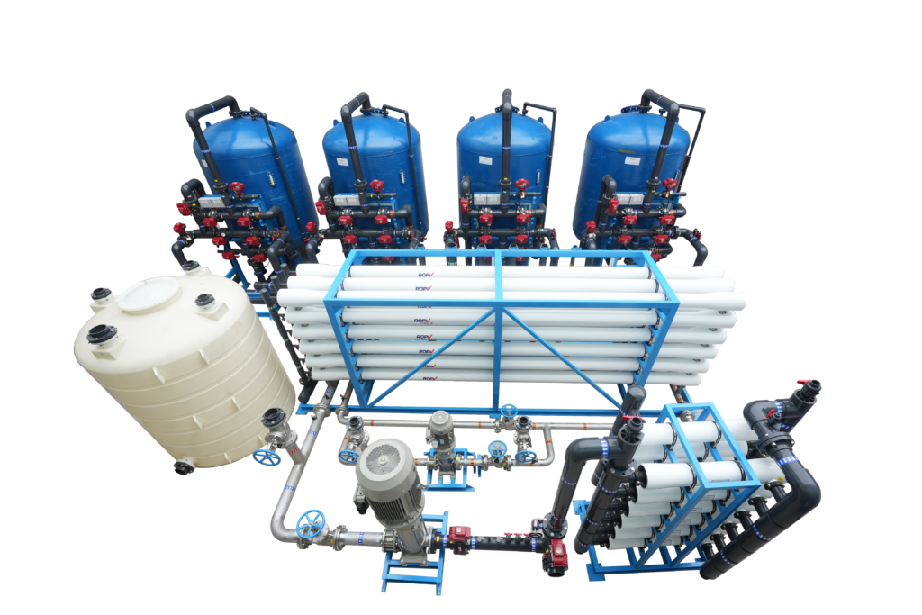 seawater desalination process diagram